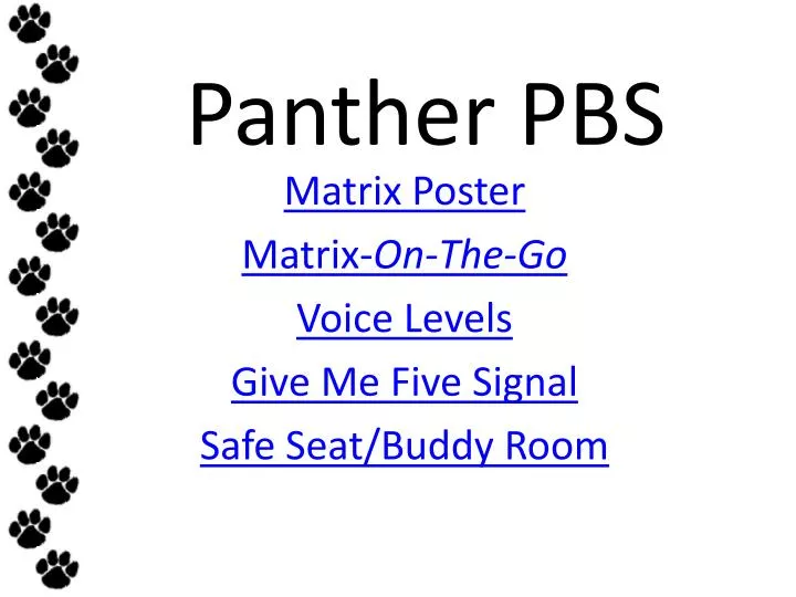 panther pbs