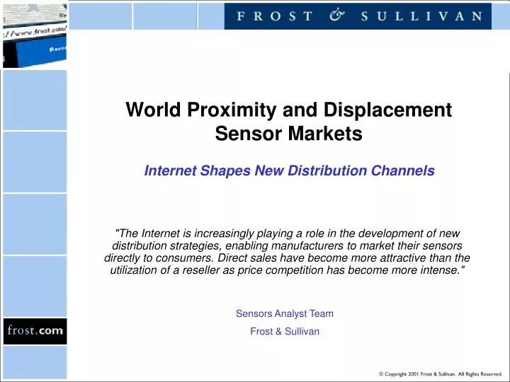 world proximity and displacement sensor markets internet shapes new distribution channels