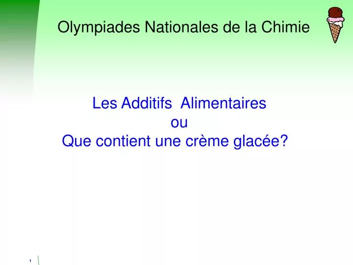 olympiades nationales de la chimie