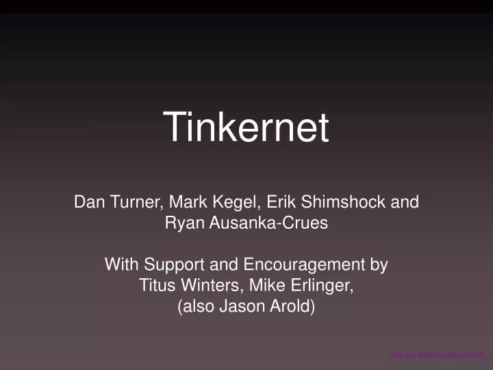 tinkernet