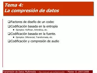 tema 4 la compresi n de datos