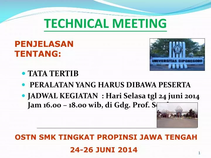 technical meeting