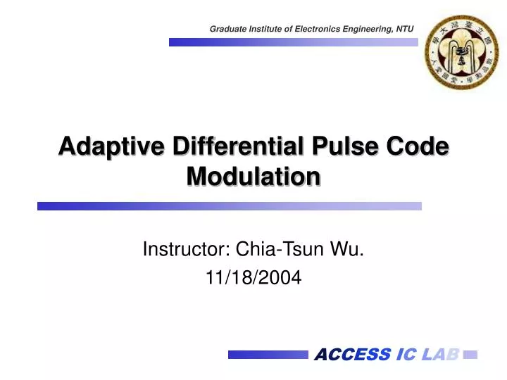 adaptive differential pulse code modulation