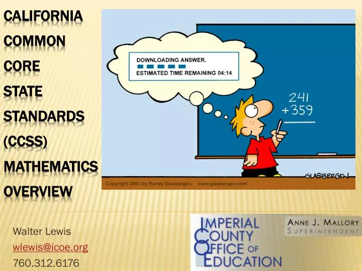 california common core state standards ccss mathematics overview