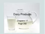 Dairy Products - slide 1