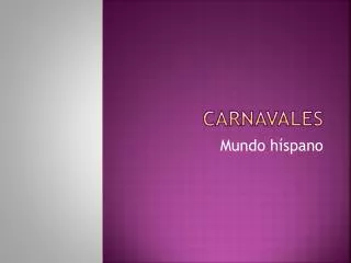 carnavales