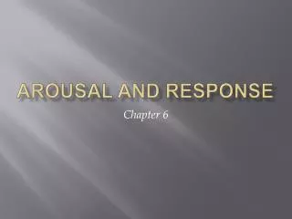 arousal and response