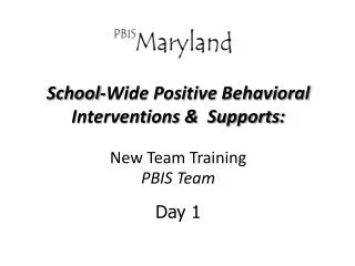 School-Wide Positive Behavioral Interventions &amp; Supports :