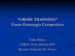 cross training como estrategia competitiva