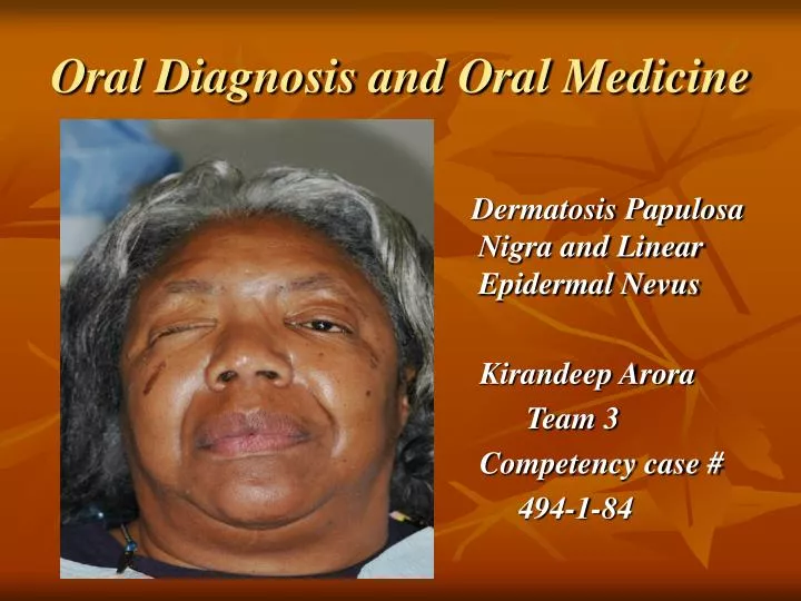 oral diagnosis and oral medicine