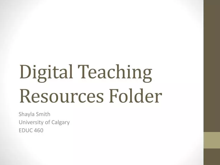 digital teaching resources folder