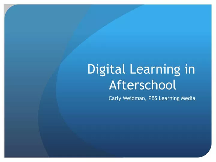 digital learning in afterschool