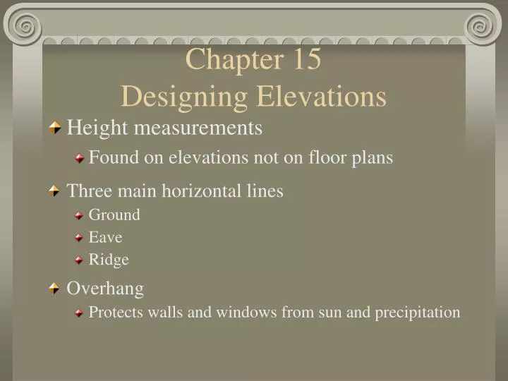 chapter 15 designing elevations