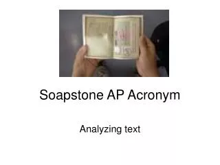Soapstone AP Acronym