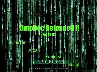 OntoDoc Reloaded !! For FS 03