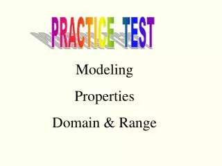 Modeling Properties Domain &amp; Range