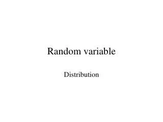 Random variable