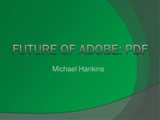 Future of Adobe: PDF
