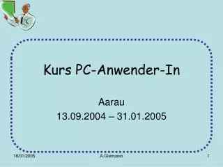 kurs pc anwender in