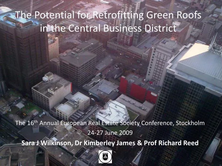 the potential for retrofitting green roofs in the central business district