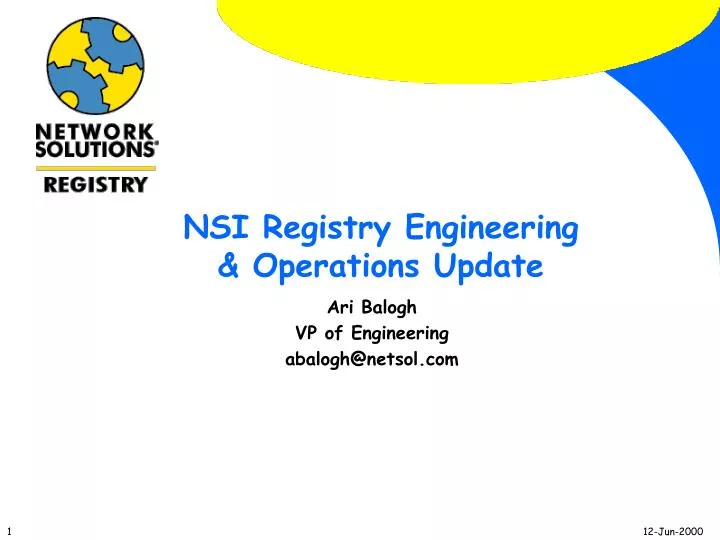 nsi registry engineering operations update