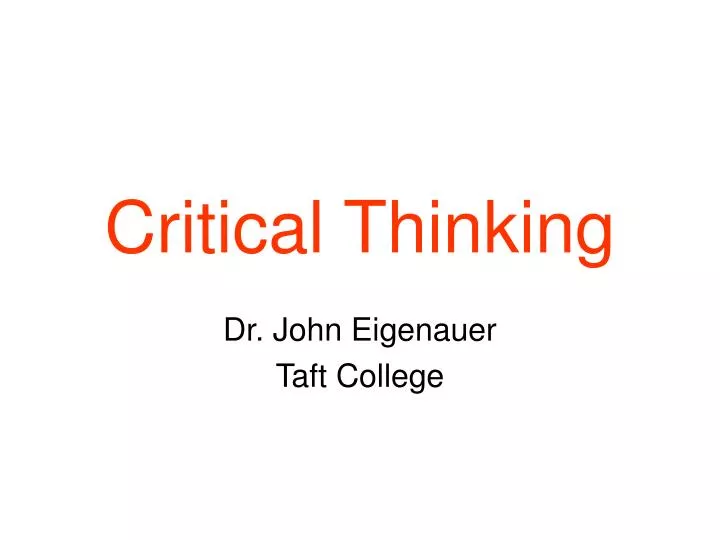 critical thinking