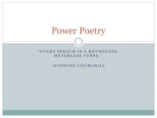 Power Poetry