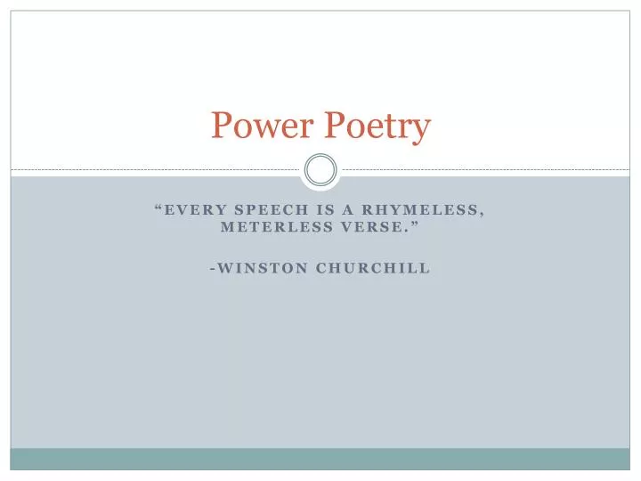 power poetry