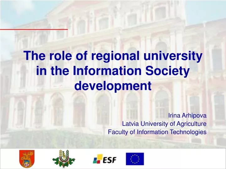 the role of regional university in the information society development