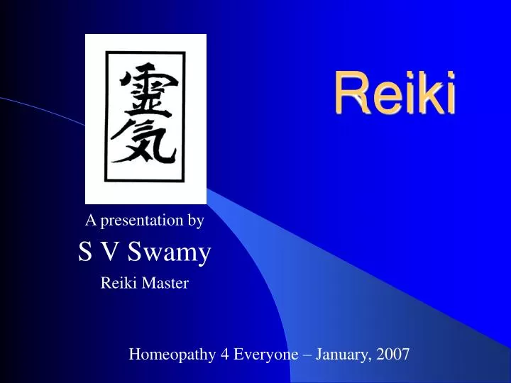 a presentation by s v swamy reiki master