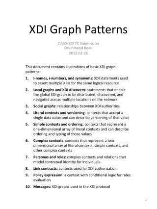 XDI Graph Patterns