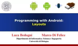 Programming with Android: Introduction