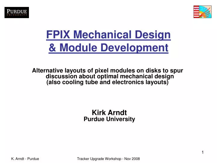 fpix mechanical design module development