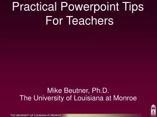 Practical Powerpoint Tips For Teachers