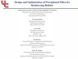 Design and Optimization of Precipitated Silica for Reinforcing Rubber