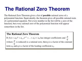 the rational zero theorem