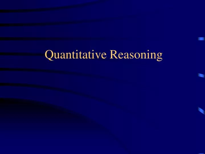 quantitative reasoning