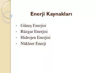 enerji kaynaklar