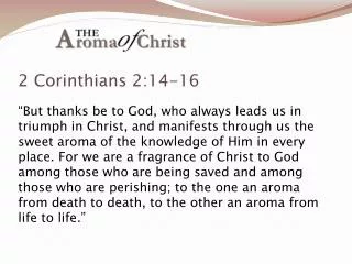 2 Corinthians 2:14-16