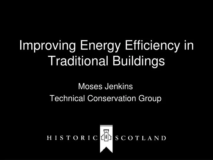 improving energy efficiency in traditional buildings
