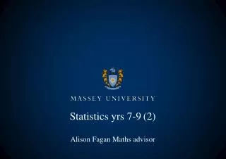 Statistics yrs 7-9	(2)