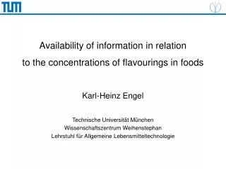Availability of information in relation to the concentrations of flavourings in foods