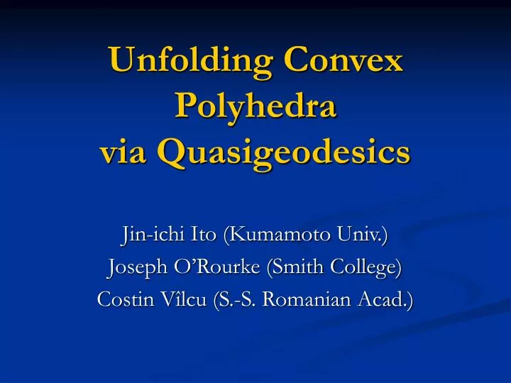 unfolding convex polyhedra via quasigeodesics