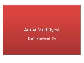 araba modifiyesi