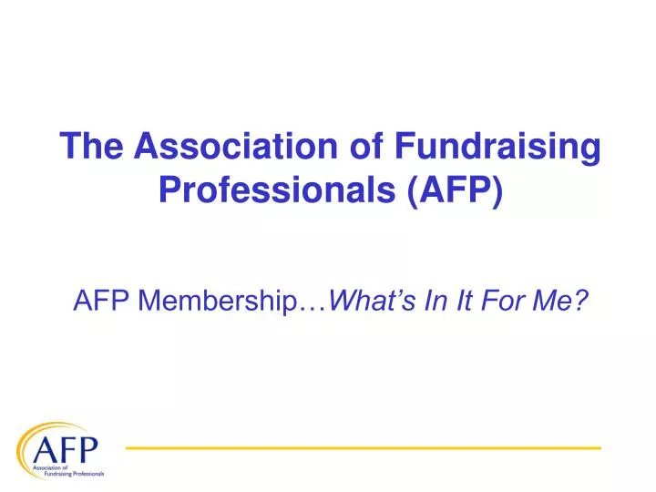 the association of fundraising professionals afp