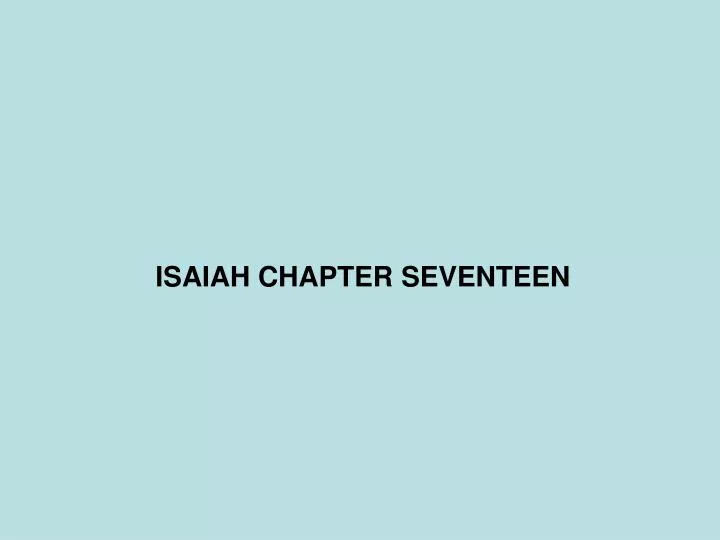 isaiah chapter seventeen
