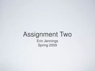 assignment two