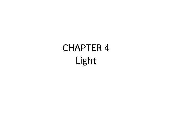 chapter 4 light