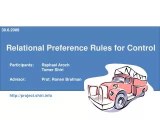 Relational Preference Rules for Control