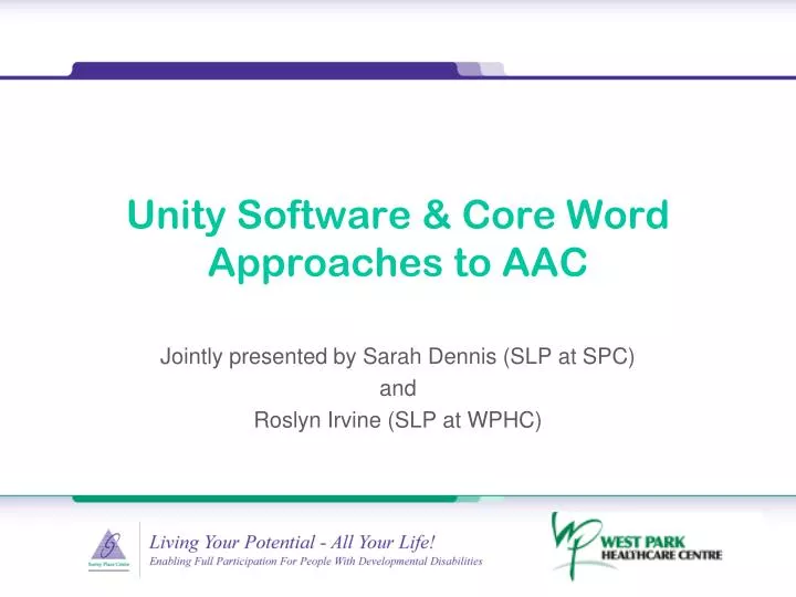 unity software core word approaches to aac